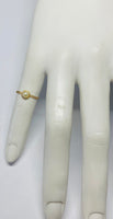 10 Karat Yellow Gold and 4mm Genuine Freshwater Pearl Girls/Ladies Ring