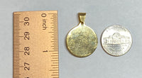 14 Karat Yellow Gold Saint Barbara "Santa Barbara" 21.7mm (0.85") Round Medal