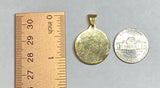 14 Karat Yellow Gold Saint Barbara "Santa Barbara" 21.7mm (0.85") Round Medal