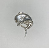 Sterling Silver and Genuine Diamond Bull Dolphin "Mahi-Mahi" Fish Pendant