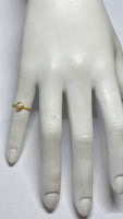 10 Karat Yellow Gold and 4mm Genuine Freshwater Pearl Girls/Ladies Heart Ring