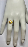 14 Karat Yellow Gold and Genuine 6mm Round Freshwater Pearl Ring