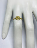 14 Karat Yellow Gold Our Lady of Guadalupe "Virgen de Guadalupe" Anillo de Medallita 8mm Medal Ring