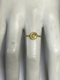 14K Yellow Gold San Lazaro "Anillo de Medallita" 8mm Medal Ring