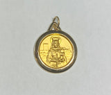 14 Karat Yellow Gold Saint Barbara "Santa Barbara" 17mm (0.67") Medal