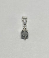 Sterling Silver and Genuine 8mm "Azabache" Jet Pendant