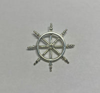 Ship-Boat Steering Wheel Helm Pendant with Genuine Diamond