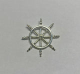 Ship-Boat Steering Wheel Helm Pendant with Genuine Diamond