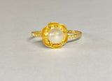 14 Karat Yellow Gold and Genuine 6mm Round Freshwater Pearl Ring