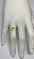 14 Karat Yellow Gold Our Lady of Charity "Caridad del Cobre" Anillo de Medallita 8mm Medal Ring