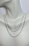 Sterling Silver Figaro Chain (2mm or 2.50mm in different lengths)