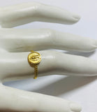 14 Karat Yellow Gold Our Lady of Guadalupe "Virgen de Guadalupe" Anillo de Medallita 8mm Medal Ring