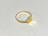 14K Yellow Gold San Lazaro "Anillo de Medallita" 8mm Medal Ring