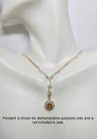 14 Karat Yellow Gold and Genuine 3.5mm Freshwater Pearls Add-A-Charm Curb Link Necklace