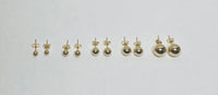 10 Karat Yellow Gold Polished Ball Post Stud Earrings (Available in 3mm-4mm-5mm-6mm-8mm Size)