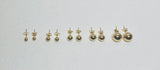 10 Karat Yellow Gold Polished Ball Post Stud Earrings (Available in 3mm-4mm-5mm-6mm-8mm Size)