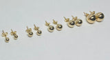 10 Karat Yellow Gold Polished Ball Post Stud Earrings (Available in 3mm-4mm-5mm-6mm-8mm Size)