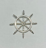 Ship-Boat Steering Wheel Helm Pendant with Genuine Diamond