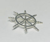 Ship-Boat Steering Wheel Helm Pendant with Genuine Diamond