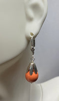 Sterling Silver and Swarovski 10mm Pink Coral Beads Pendant, Earrings or Set