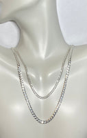 Sterling Silver Curb Link Chain (2.40mm or 3.30mm in different lengths)