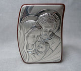 Laminate Sterling Silver Holy Family Decorative Ornament