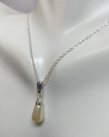 Sterling Silver and Mallorca Pearls Pendant with Chain or Earrings