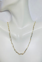 14 Karat Solid Yellow Gold 2.5mm Paperclip 18" Chain