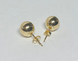 10 Karat Yellow Gold Polished Ball Post Stud Earrings (Available in 3mm-4mm-5mm-6mm-8mm Size)