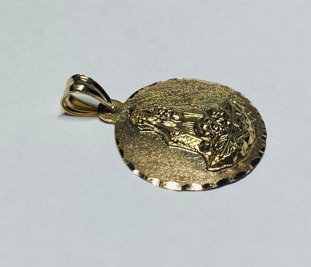 14 Karat Yellow Gold Our Lady of Charity "Caridad del Cobre" 25mm (Qua ...