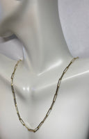 14 Karat Solid Yellow Gold 2.5mm Paperclip 18" Chain