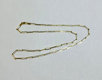 14 Karat Solid Yellow Gold 2.5mm Paperclip 18" Chain