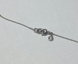 Sterling Silver 8mm Freshwater Pearl with Swarovski Cubic Zirconia Pendant w/18" Cable Chain