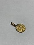 Vintage 14k Yellow Gold Communion "Ricordo della Comunione" Medal From Italy