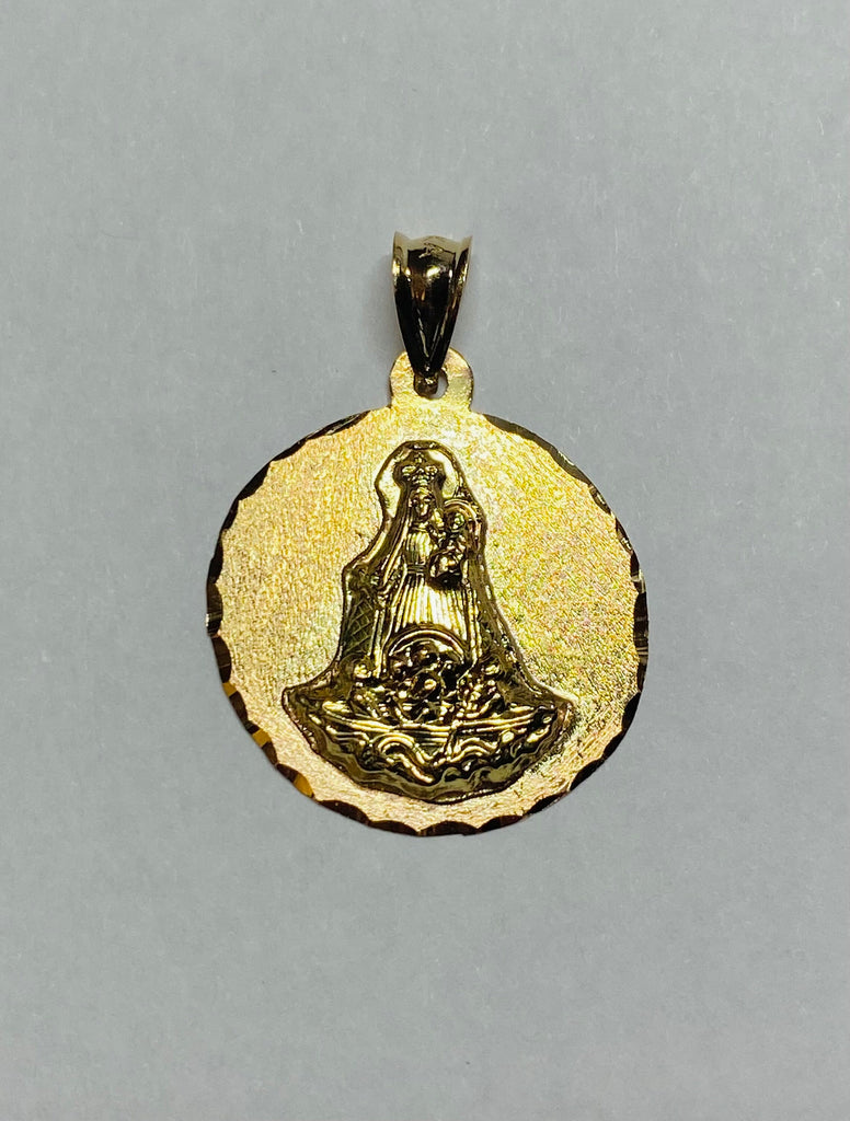 14 Karat Yellow Gold Our Lady of Charity "Caridad del Cobre" 25mm (Qua ...