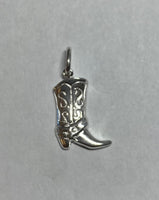 Sterling Silver Cowboy Boot Charm