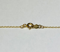 14 Karat Yellow Gold Filled and Genuine 6mm Azabache Jet Black Solitaire Cable Link Necklace