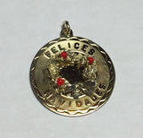 Vintage NOS 1960's 12K Gold Filled Elco "Felices Navidades" Wreath Medal Pendant