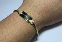 NOS 1960's Forstner 1/20 12K Gold Filled Double Heart 7" ID Bracelet with Box