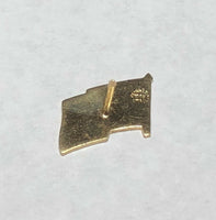 Brand New Old Stock 18Kt Yellow Gold Flag Signed Corletto Italy Tie Tac