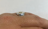 Sterling Silver Signet Ring with 14K Yellow Gold Star of David