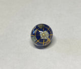 14K Yellow Gold 3-D Enamel World Globe Charm