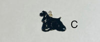 Sterling Silver Hand Enameled Black Cocker Spaniel Dog Pendant