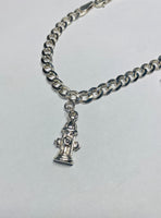 Sterling Silver Cocker Spaniel Dog Lover Curb Link 8" Charm Bracelet