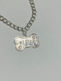 Sterling Silver Cocker Spaniel Dog Lover Curb Link 8" Charm Bracelet