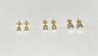 14 Karat Yellow Gold Filled CZ Studs (5mm - 6mm - 8mm)