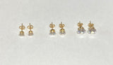 14 Karat Yellow Gold Filled CZ Studs (5mm - 6mm - 8mm)