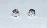 14K White Gold Diamond-cut 6mm Ball Post Stud Earrings