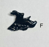 Sterling Silver Hand Enameled Black Cocker Spaniel Dog Pendant