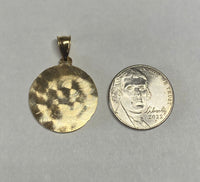 14 Karat Yellow Gold Saint Barbara "Santa Barbara" 21mm (Nickel Size) Medal